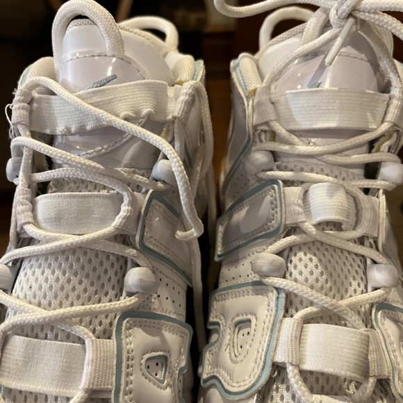 Nike Air More Uptempo Ocean Bliss White Aqua Gum 415082-107 Size 4.5Y (6 -6.5 W) - Picture 11 of 13